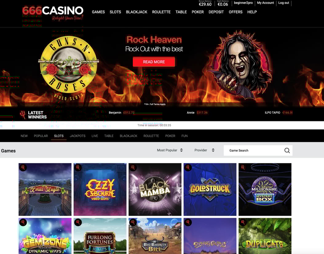 part 93: games on 666 Casino